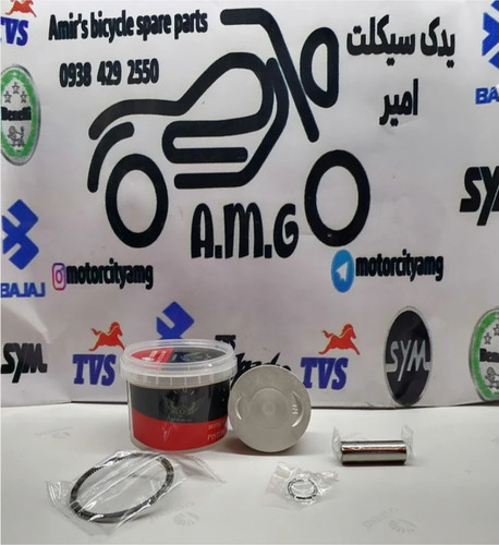 رینگ و پیستون ( پستان ) موتور اپاچی 1۸۰شماره ۵۰درجه یک ضمانتی